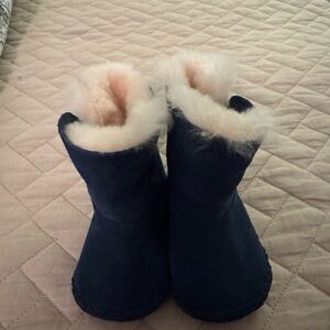 UGG Kids Navy Boots with Cream Lining